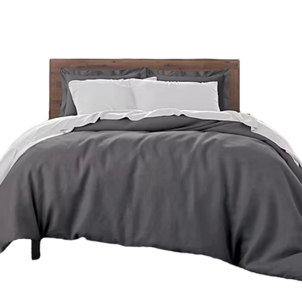 Ella Jayne Luxe Cotton Sateen 500 Thread Ct 3 Pc Duvet Cover Set Gray Full/Queen